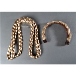 (2) Victorian Braided Hair Pieces