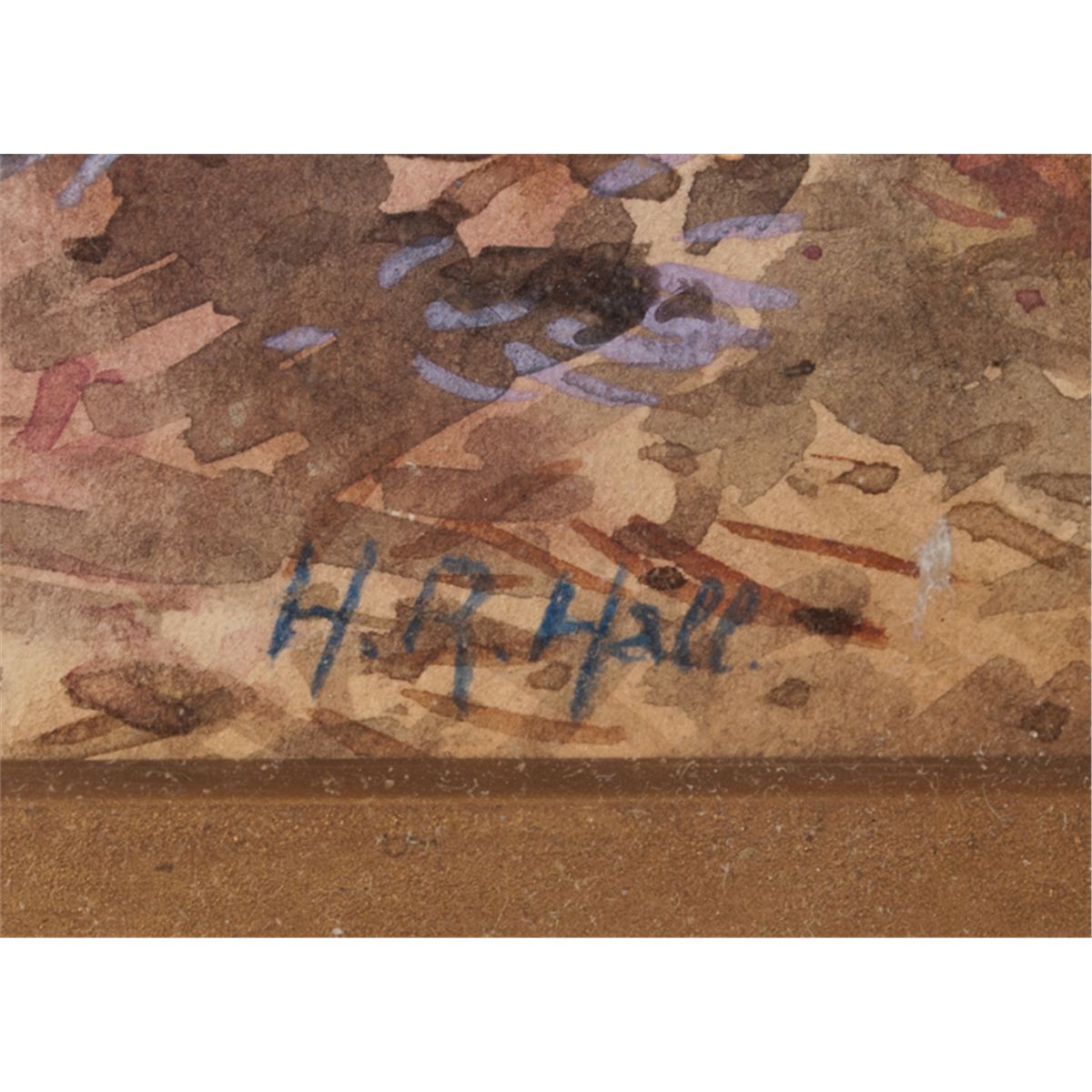 H R Hall Artist H.R. Hall, Watercolor Painting on Paper