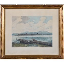 Signed Colored Lithograph