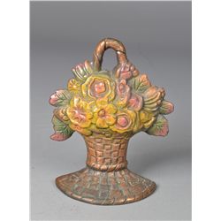 Antique Cast Iron Flower Form Doorstop