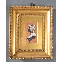 An American Silhouette in Oil and in Gilt Frame