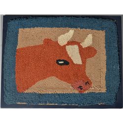 An American Small Scale Hooked Rug
