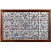 Blue, White and Mauve Tiled Wall Hanging