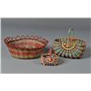 Image 1 : (3) Early American Hand Made Baskets