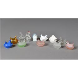 (11) Glass Hen on Nest Covered Dishes