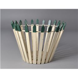 An American Wood and Iron Painted Basket