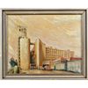 Image 1 : Signed WPA Style Oil Painting on Canvas