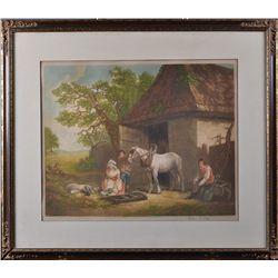 Arthur L. Cox Antique Lithograph in Colors on Paper