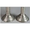 Image 2 : Pr. Of Early American Decorated Tin Candlesticks