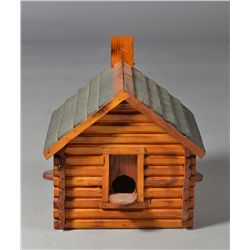 An American Log Bird House