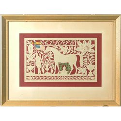 A Lithograph of An Early American Cut-Out