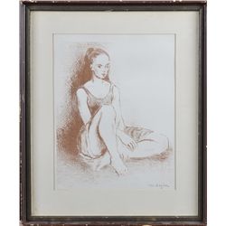 Moses Soyer, Stone Lithograph on Paper