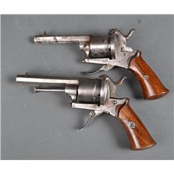 Pr. Of Belgian Pinfire 6-Shot Revolvers
