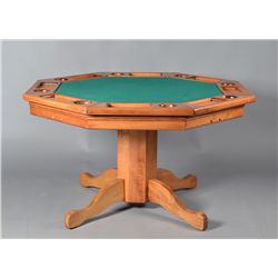 A Fine Octagon Wooden Games Table and Chairs