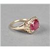 Image 2 : A 14kt Gold, And Rubellite Tourmaline Ring
