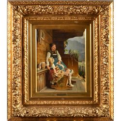 August Muller, Oil Painting on Canvas Laid on Board