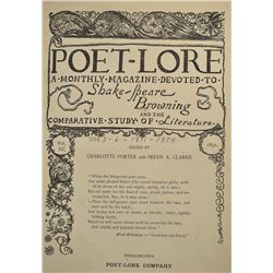 Poet-Lore, 1891-1894