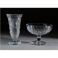 (2) Waterford Crystal, Bowl & Vase
