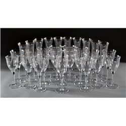 (30) Gorham Crystal "Laurin Gold" Stemware