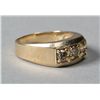 Image 2 : Men's 14K Gold & Champagne Diamond Ring