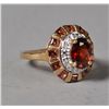 Image 2 : A 14K Gold, Mozambique Garnet & Diamond Ring