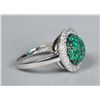 Image 2 : Ladies Emerald, Diamond & 14K Gold Ring