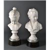 Image 1 : Pr. Of Large Glazed Porcelain Busts