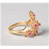 Image 2 : 14K Gold and Pink Saphire Ring