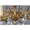 Image 2 : A Brass and Cut Prism Hanging Chandelier