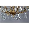 Image 3 : A Brass and Cut Prism Hanging Chandelier