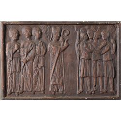 Plaster Bas Relief of a Religious Scene