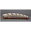 Image 1 : A Carved Ivory Herd of Elephants