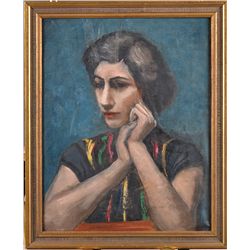 Poss. WPA Oil Painting on Canvas Laid on Board