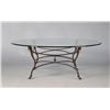 Image 1 : An Iron and Beveled Glass Coffee Table