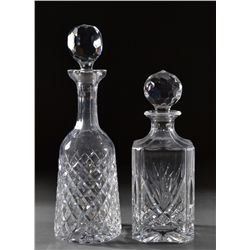 (2) Crystal Decanters