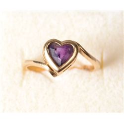 14K Gold and Amethyst Ring