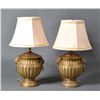 Image 1 : Pr. Of English Style Brass Urn Form Lamps