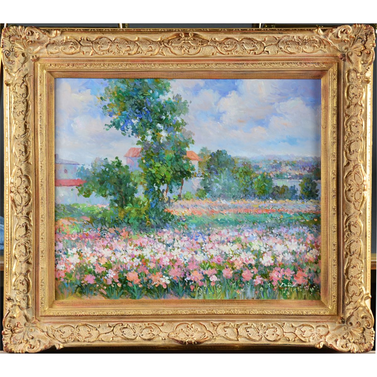 Signed David Oil Painting On Canvas