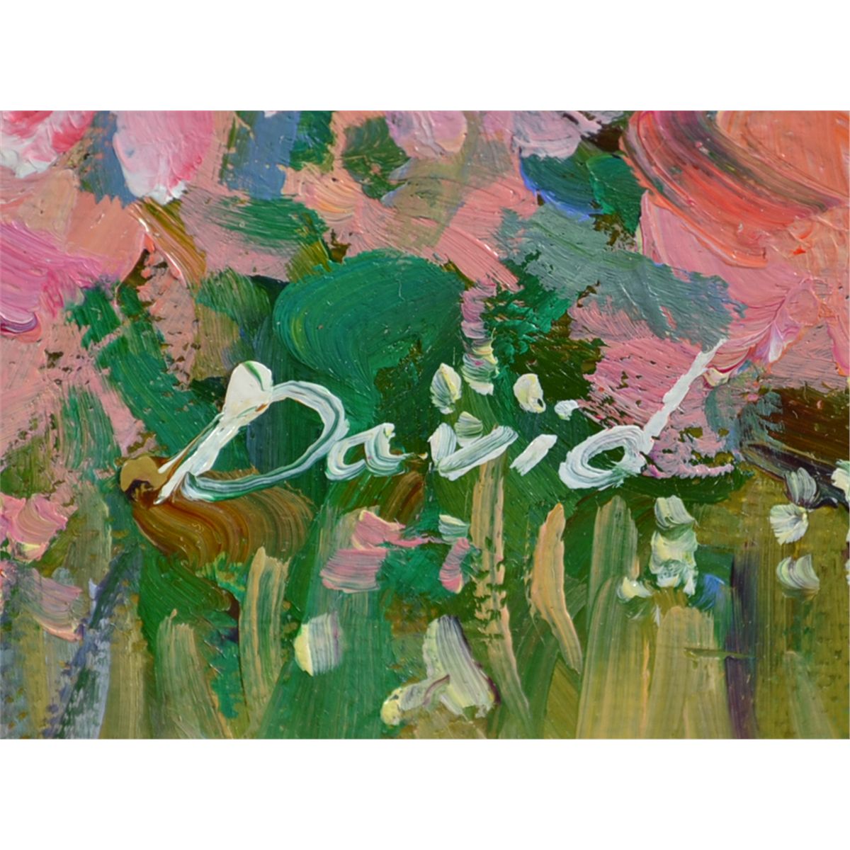 Signed David Oil Painting On Canvas