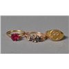 Image 1 : (3) 10K Gold And Gemstone Rings