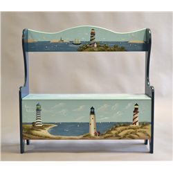 George Crown Hand Painted Hall Bench
