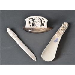 (3) Pieces of Carved Ivory