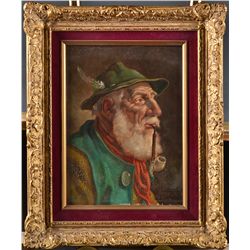 Swiss/German/Austrian School Oil Painting on Board