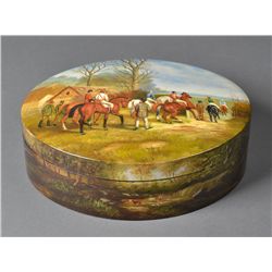 Maitland Smith Hand Lacquered Box and Cover