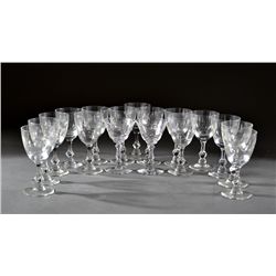 (17) Etched Wine Glass