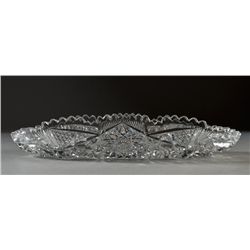 A Fine Libby Cut Glass Celery Dish