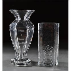 (2) Clear Glass Vases Including Gorham
