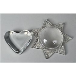 (2) Glass Paperweights, including Baccarat