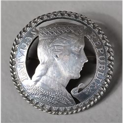 Latuijas Republic 5 Lati Sterling Silver Medal