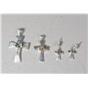 Image 1 : (4) Sterling & Cross Stone Pendants & Earrings